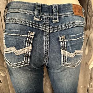 BKE SABRINA DISTRESSED RIPPED BOOTCUT JEANS fits 32" Waist